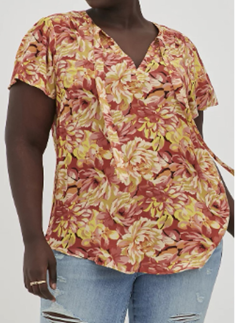 NEW Torrid Floral Peasant Top Short Sleeve Esther Blouse Womens Plus Size 5X